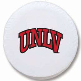 UNLV Tire Cover w/ Rebels Logo - White Vinyl