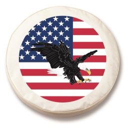 USA Eagle White Spare Tire Cover