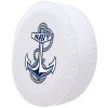 Naval Academy Tire Cover w/ Military Logo - White Vinyl