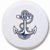 Naval Academy Tire Cover w/ Military Logo - White Vinyl