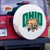 Ohio Tire Cover w/ Bobcats Logo - White Vinyl