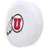 Utah Tire Cover w/ Utes Logo - White Vinyl