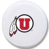 Utah Tire Cover w/ Utes Logo - Black Vinyl