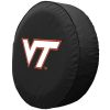 Virginia Tech Tire Cover w/ Hokies Logo - White Vinyl