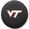 Virginia Tech Tire Cover w/ Hokies Logo - Black Vinyl