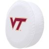 Virginia Tech Tire Cover w/ Hokies Logo - White Vinyl