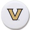 Vanderbilt Tire Cover w/ Commodores Logo - White Vinyl