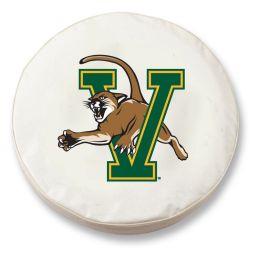 Vermont Tire Cover w/ Catamounts Logo - White Vinyl