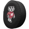 Wisconsin Tire Cover w/ Badgers Logo - Black Vinyl