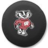 Wisconsin Tire Cover w/ Badgers Logo - Black Vinyl