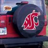 Washington State Tire Cover w/ Cougars Logo - Black Vinyl