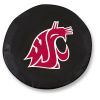 Washington State Tire Cover w/ Cougars Logo - Black Vinyl