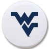 West Virginia Tire Cover w/ Mountaineers Logo - White Vinyl