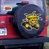 Wichita State Tire Cover w/ Shockers Logo - Black Vinyl
