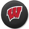 Wisconsin Tire Cover w/ Badgers W Logo - Black Vinyl