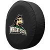 Wright State Tire Cover w/ Raiders Logo - White Vinyl