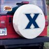 Xavier Tire Cover w/ Musketeers Logo - White Vinyl