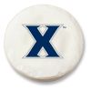 Xavier Tire Cover w/ Musketeers Logo - White Vinyl