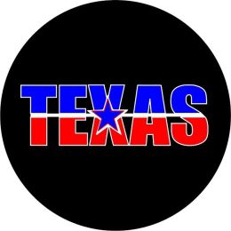 Texas LOGO Tire Cover on Black Vinyl