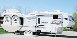 Butler RV Tire Shade with Bulldogs Logo