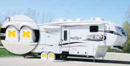 Michigan Wolverines RV Tire Shade