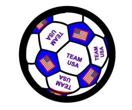 Team USA Soccer Ball Spare Tire Cover on Black Vinyl