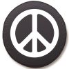 Peace Sign Spare Tire Cover on Black Vinyl