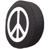 Peace Sign Spare Tire Cover on Black Vinyl