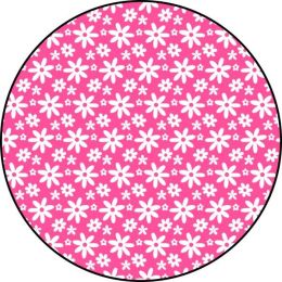 White Flowers on Pink Spare Tire Cover