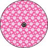 White Flowers on Pink Spare Tire Cover