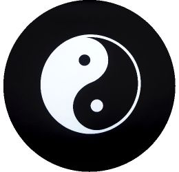 Yin Yang Black Spare Tire Cover