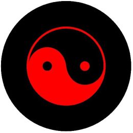 Yin Yang Red Spare Tire Cover