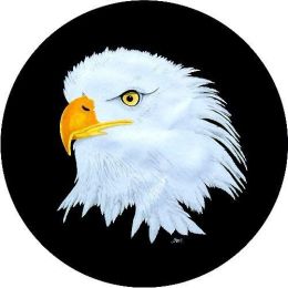 American Bald Eagle Spare Tire Cover on Black Vinyl