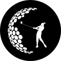 Golf Swing Ladies Spare Tire Cover on Black Vinyl