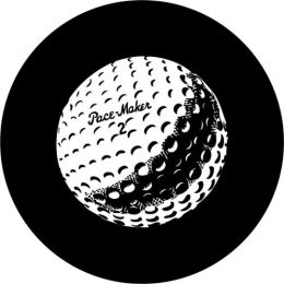 Golf Ball Spare Tire Cover on Black Vinyl