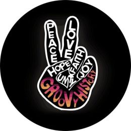 Groovy Peace Sign Spare Tire Cover