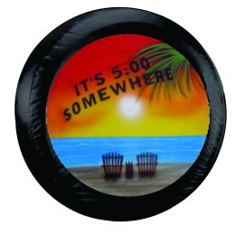 It's 5 o'clock Somewhere Palm Beach Spare Tire Cover