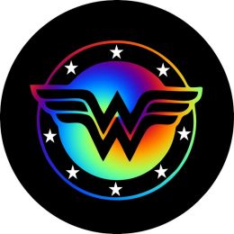 Wonder Woman Spare Tire Cover w/ Rainbow Graphic