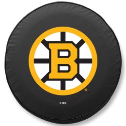 Boston Tire Cover w/ Bruins Logo - Black Vinyl