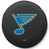 St Louis Tire Cover w/ Blues Logo - Black Vinyl