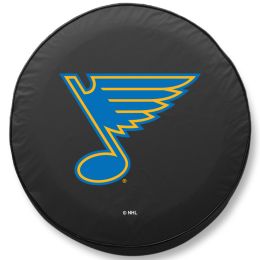 St Louis Tire Cover w/ Blues Logo - Black Vinyl